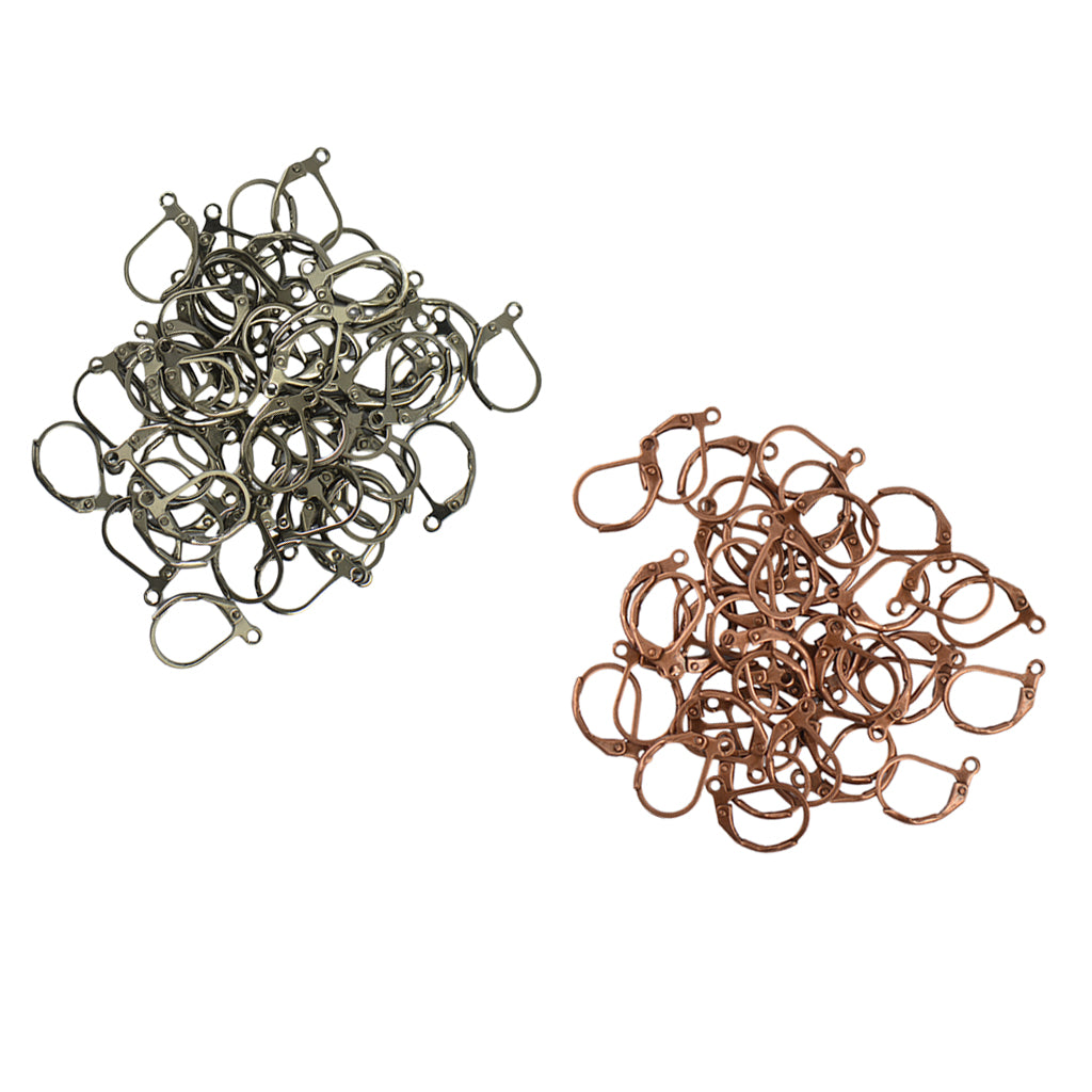 100Pcs Leverback Earrings Hook Ear Wire Clip Ear Findings for DIY Earrings