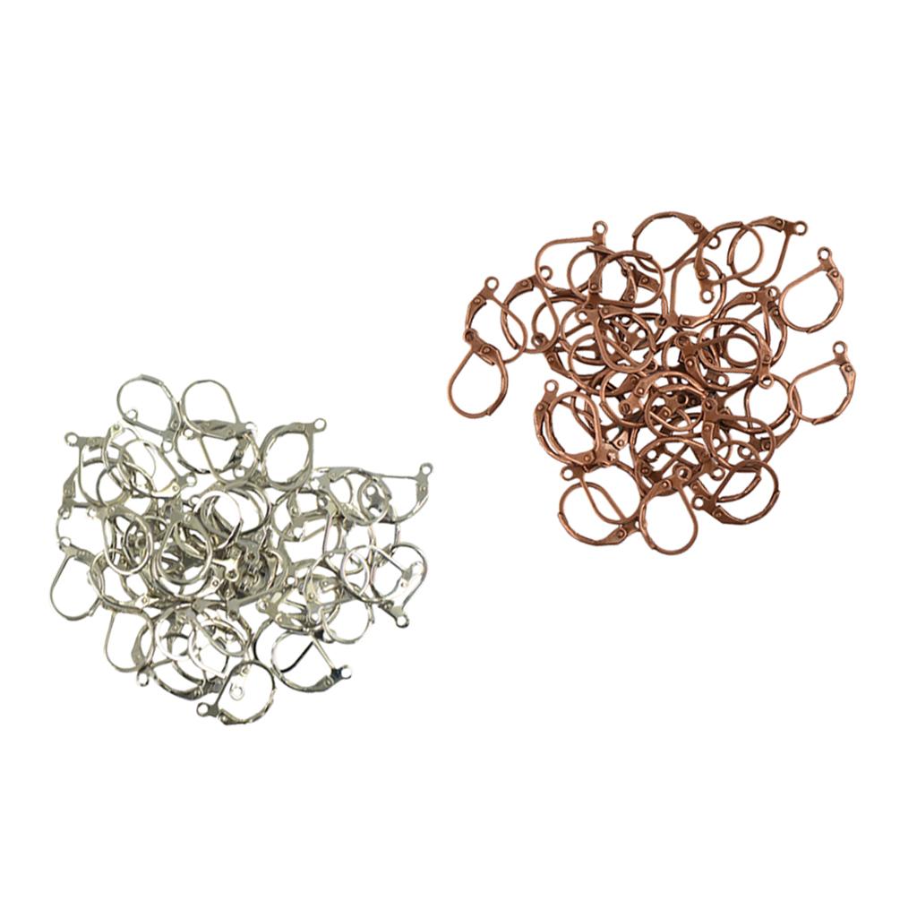 100Pieces Earrings Hook Ear Wire Earring Clip Ear Findings for DIY Earrings