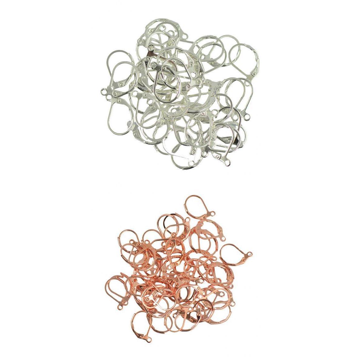 100Pcs Earrings Hook Ear Wire Earring Clip Ear Findings for DIY Earrings