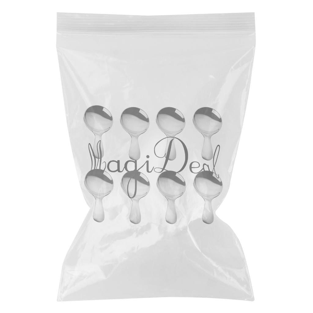 8 piece Short Stainless Spoons Tea Dessert Sundae Ice Cream Spoon Kids Spoon