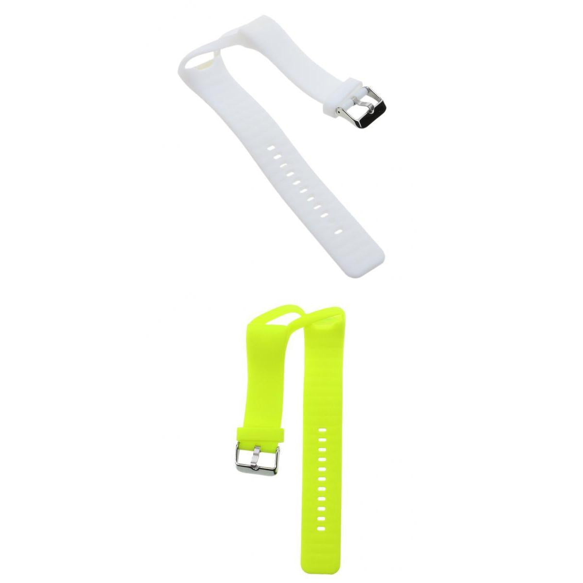 2 Pieces Silicone Wrist Band Replace Strap for Polar A360 Watch Lime + White