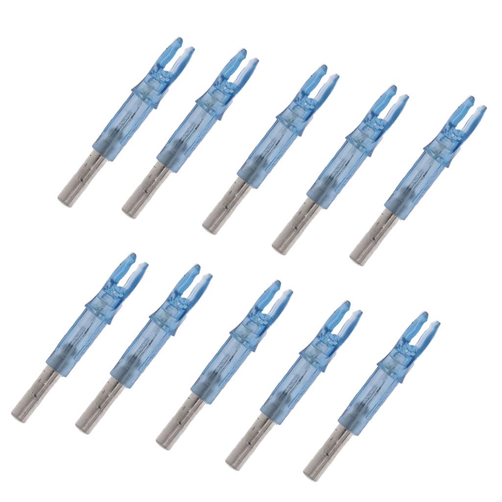 50Pcs Archery Luminous Lighted Nock Tail Arrow Nocks for 6.2mm Shaft Blue
