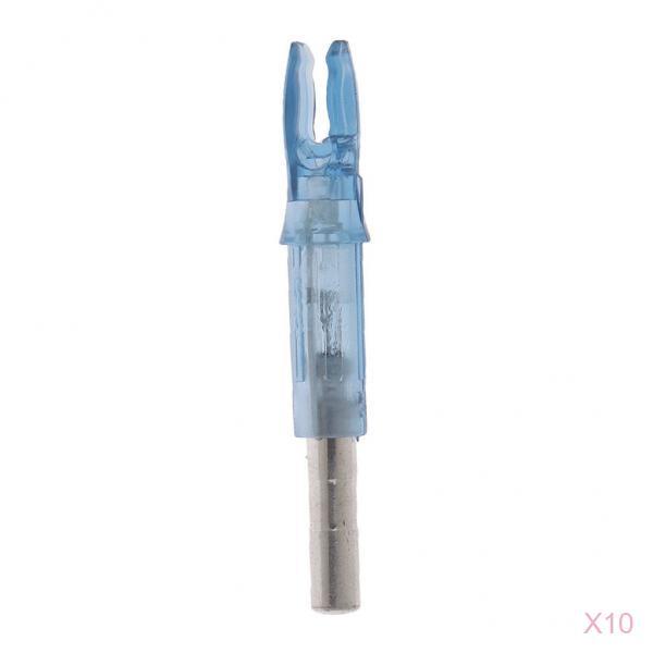 50Pcs Archery Luminous Lighted Nock Tail Arrow Nocks for 6.2mm Shaft Blue