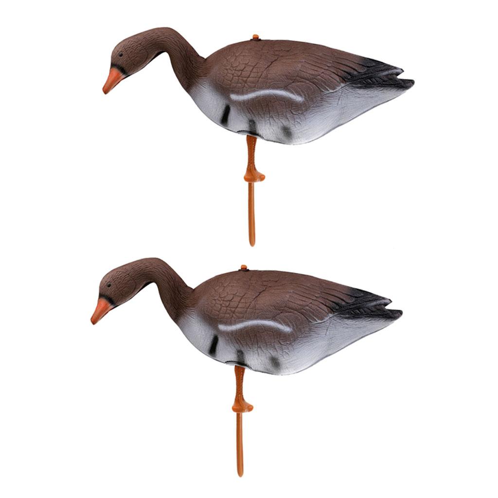 2Pcs Full Body Goose Hunting Decoys Lawn Yard Decors Hunter Greenhand Gear