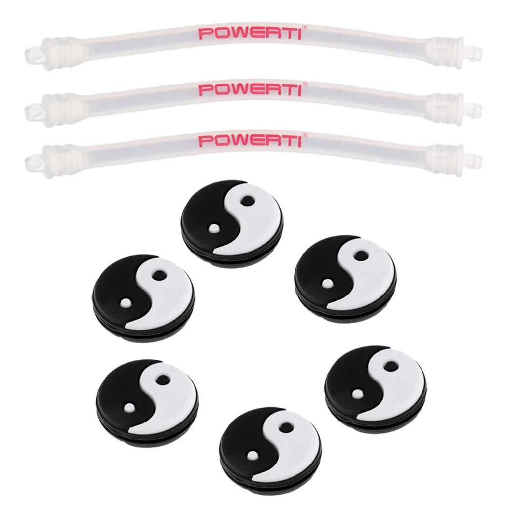 9 Pieces Mix Style Tennis Racquet Vibration Dampener Shock Absorber Damper