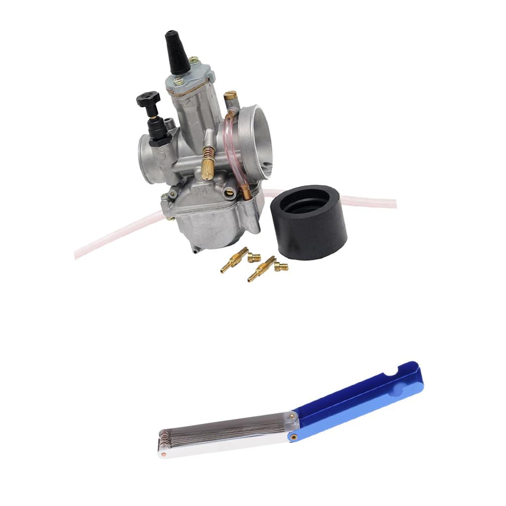24mm Carburetor + Cleaning Tool for Motorcycle Dirt Bike ATV UTV 50-200CC