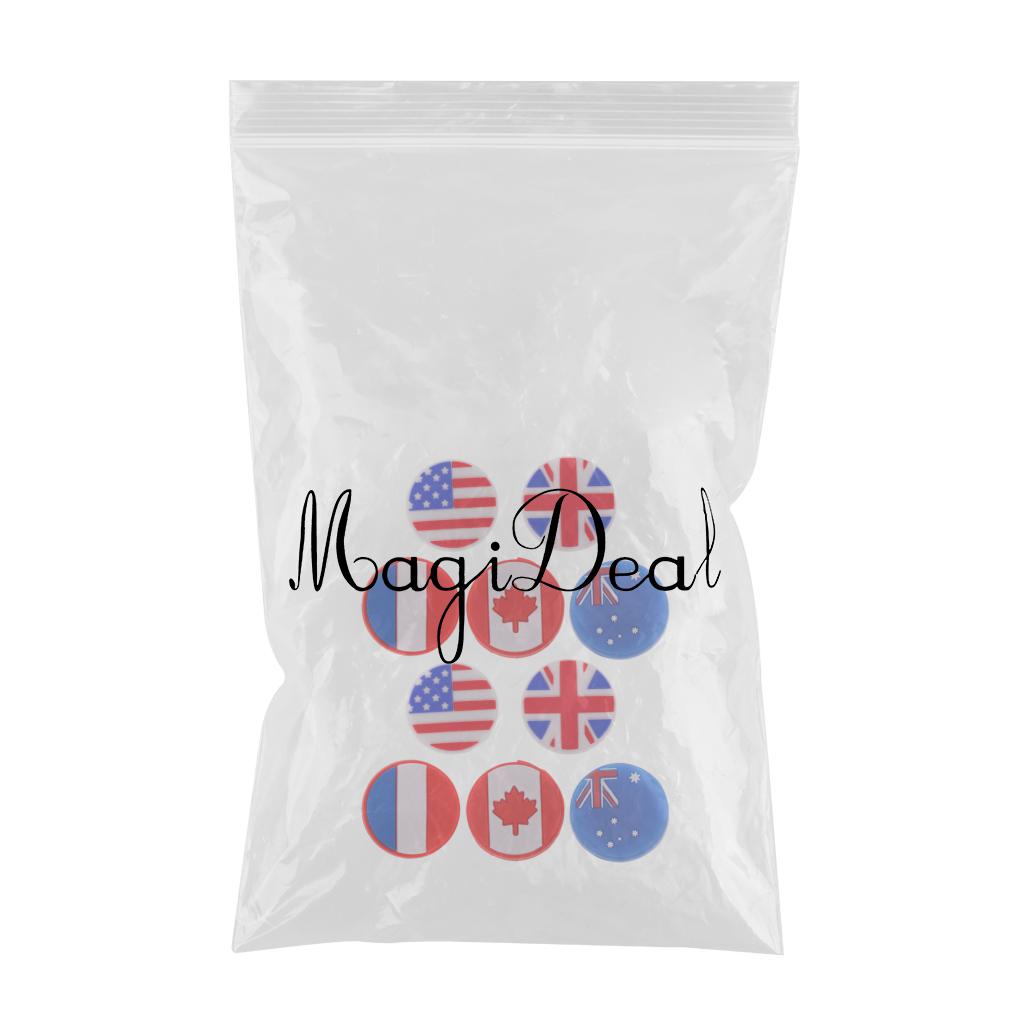 10 Pieces National Flag Silicone Tennis Vibration Dampener Shock Absorber