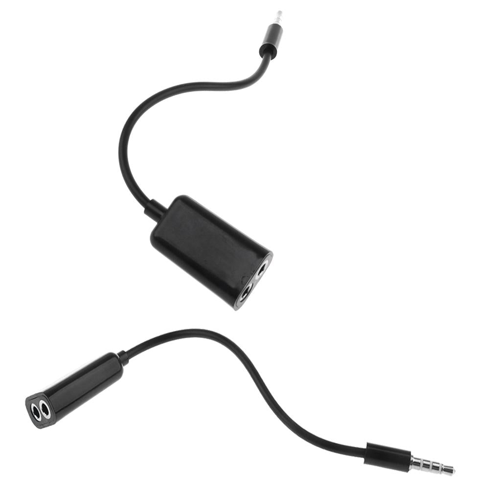 2pcs 3.5mm Male to 2 Port 3.5mm Female Audio Splitter Adapter for Earphone