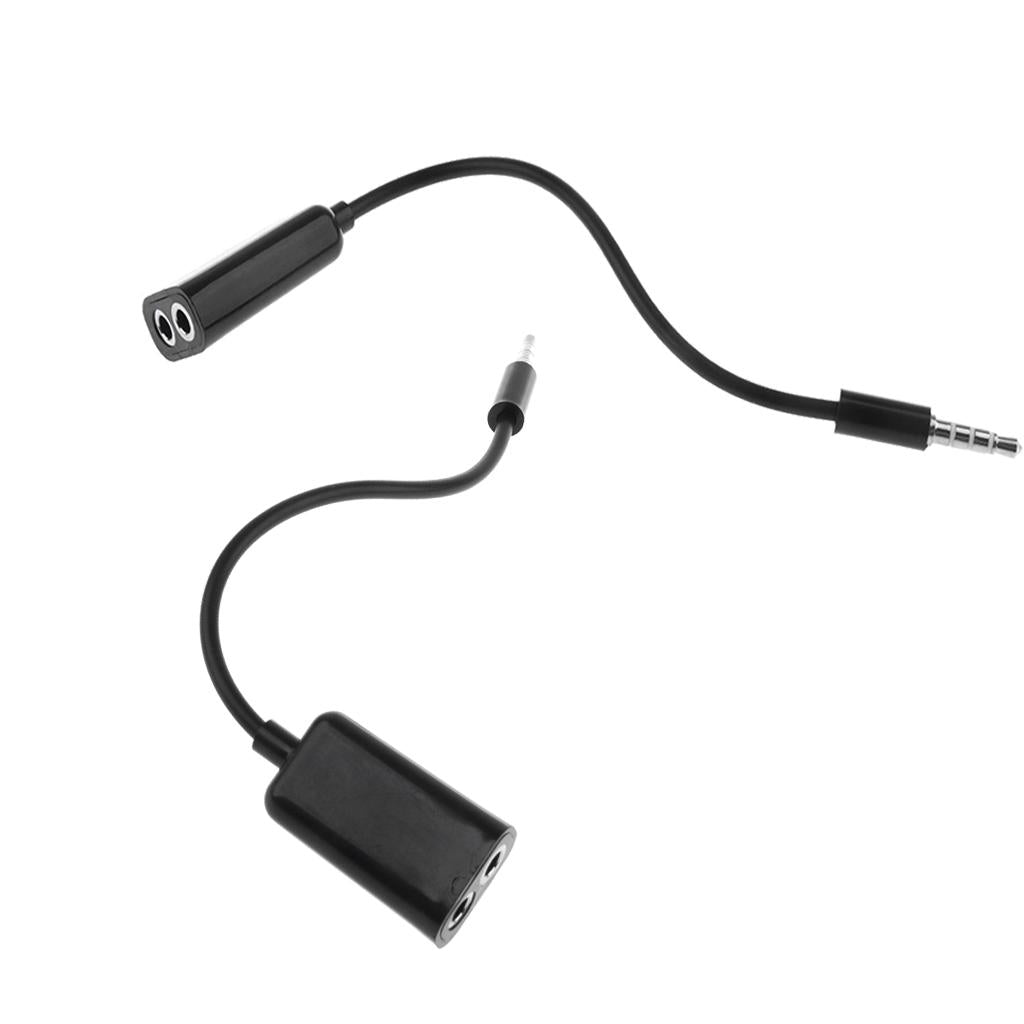 2pcs 3.5mm Male to 2 Port 3.5mm Female Audio Splitter Adapter for Earphone