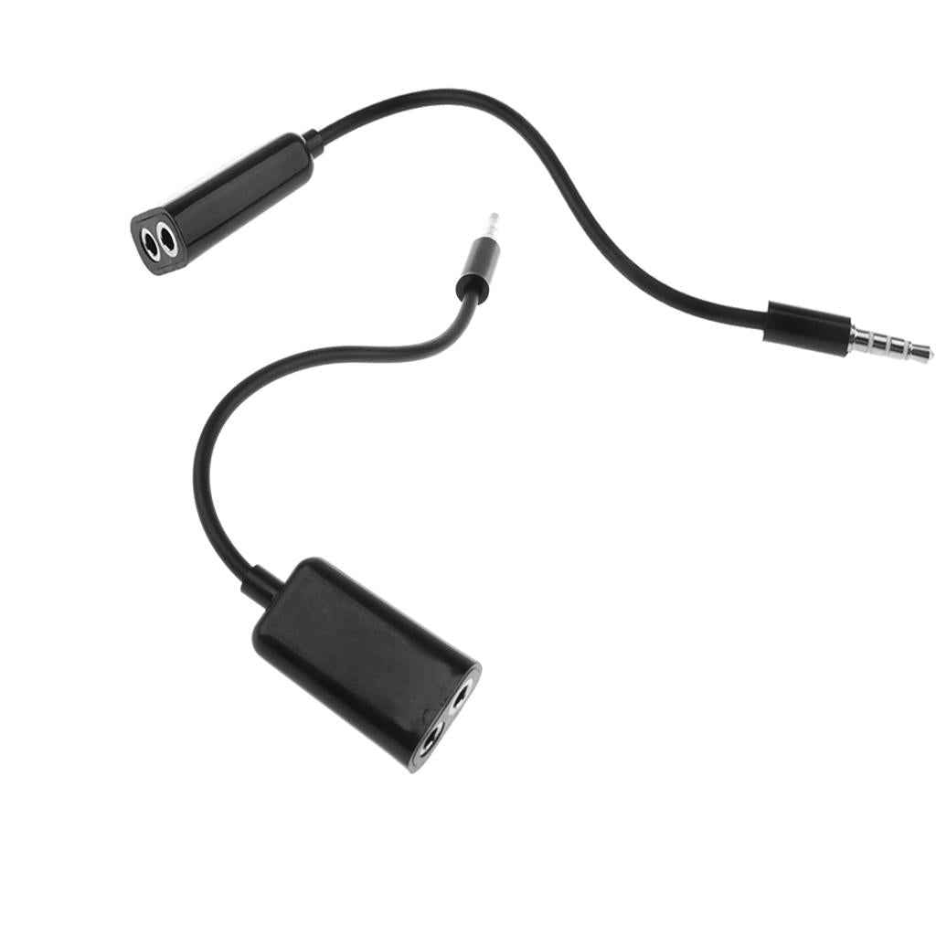 2pcs 3.5mm Male to 2 Port 3.5mm Female Audio Splitter Adapter for Earphone