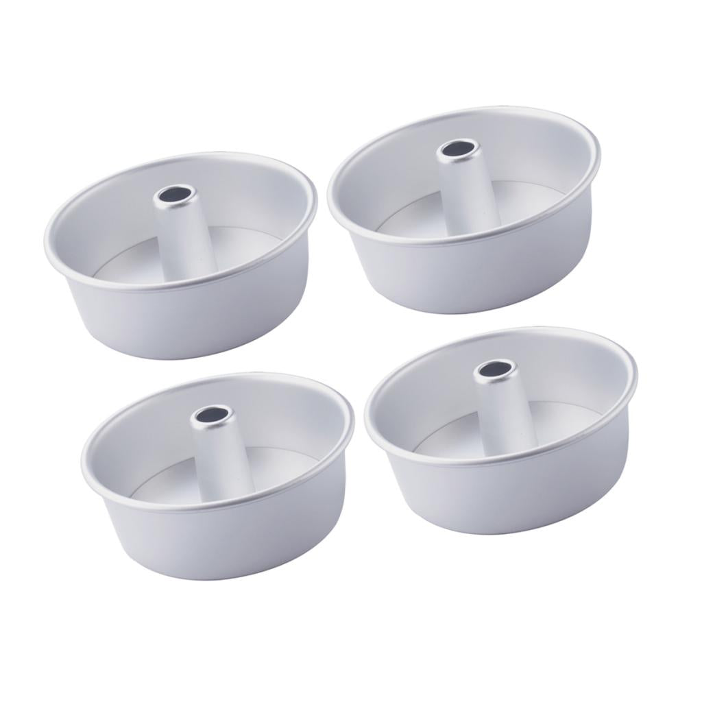 4 pieces Hollow Chiffon Cake Mold Angel Food Cake Pan Baking Mould 8 inch