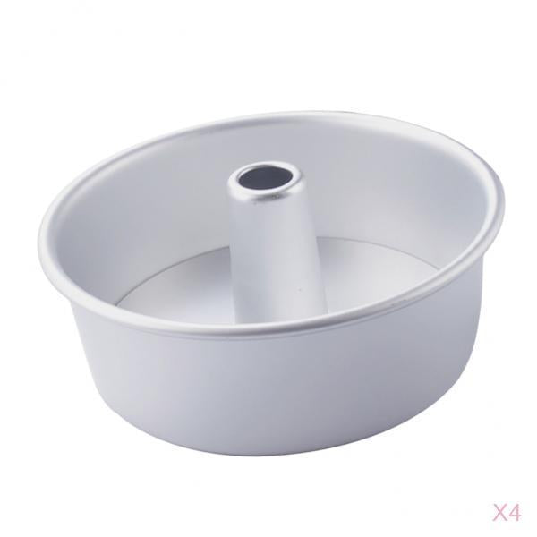 4 pieces Hollow Chiffon Cake Mold Angel Food Cake Pan Baking Mould 8 inch