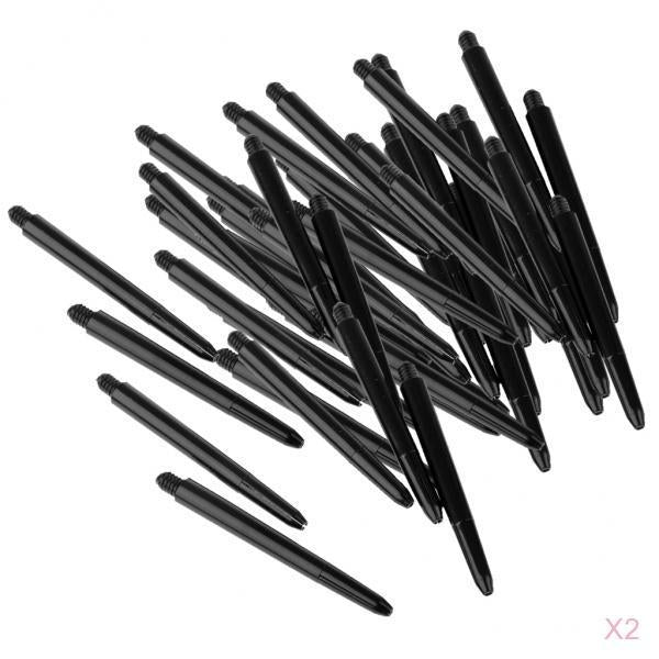 120 Pcs Durable Thread Plastic Re-Grooved Dart Stems Shafts Black