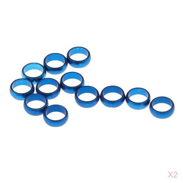 24 Pieces Dart Sharft Protect Flights O Rings Spare Gripper Ring Blue