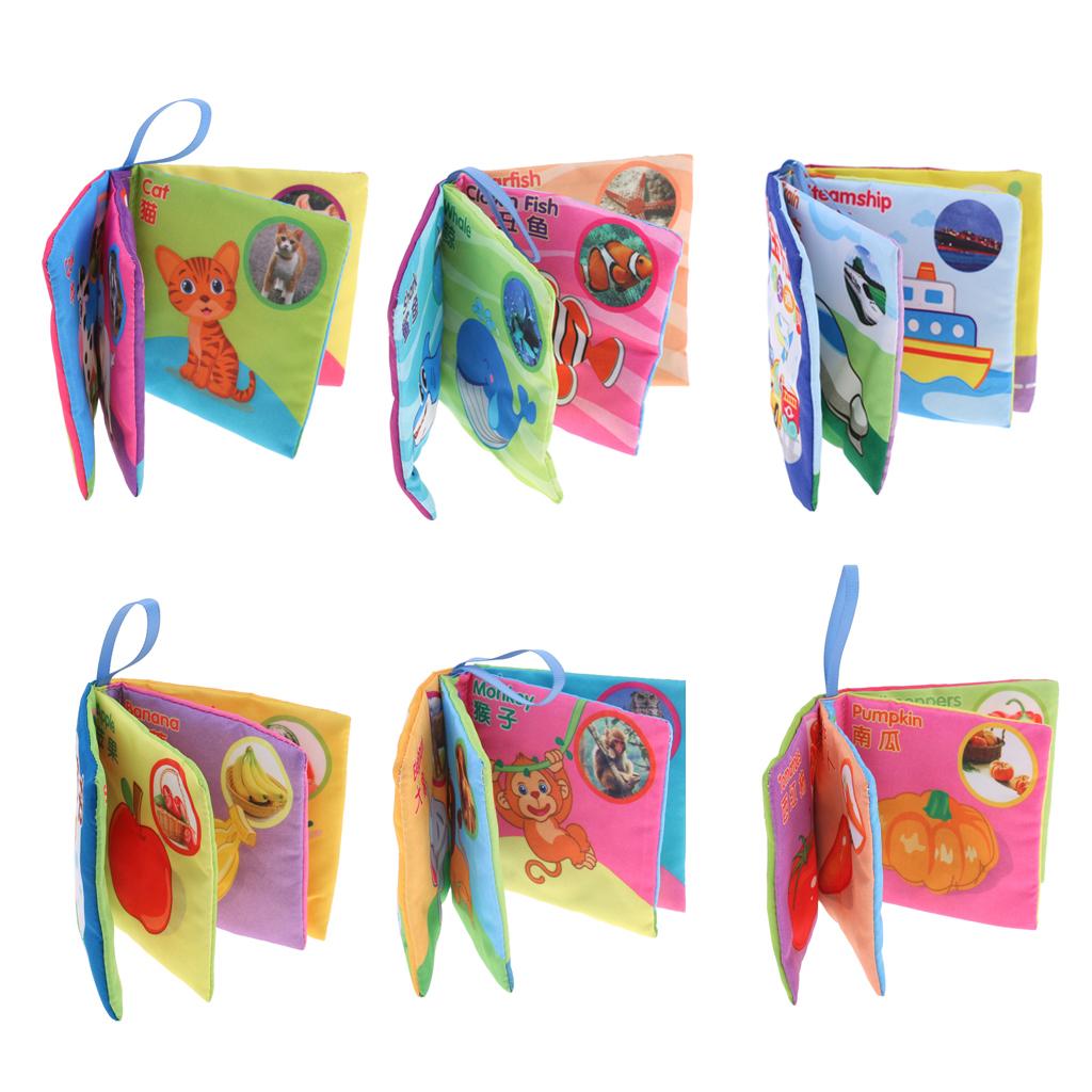 6 Set Baby Kids Intelligence Developmental Cloth Cognize Educational Book