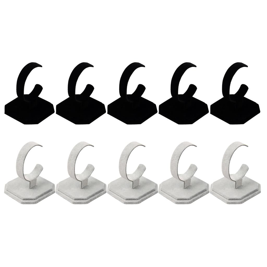 10 Pieces Velvet Jewelry Display Stand Bracelet Wrist Watch Stand Holder