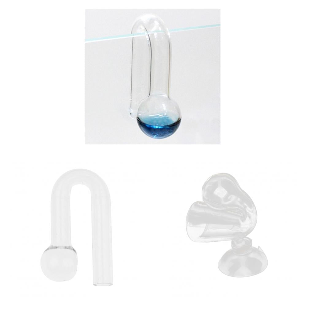 2Pcs Aquarium Crystal Glass CO2 Detector CO2 Concentration Indicator 1#
