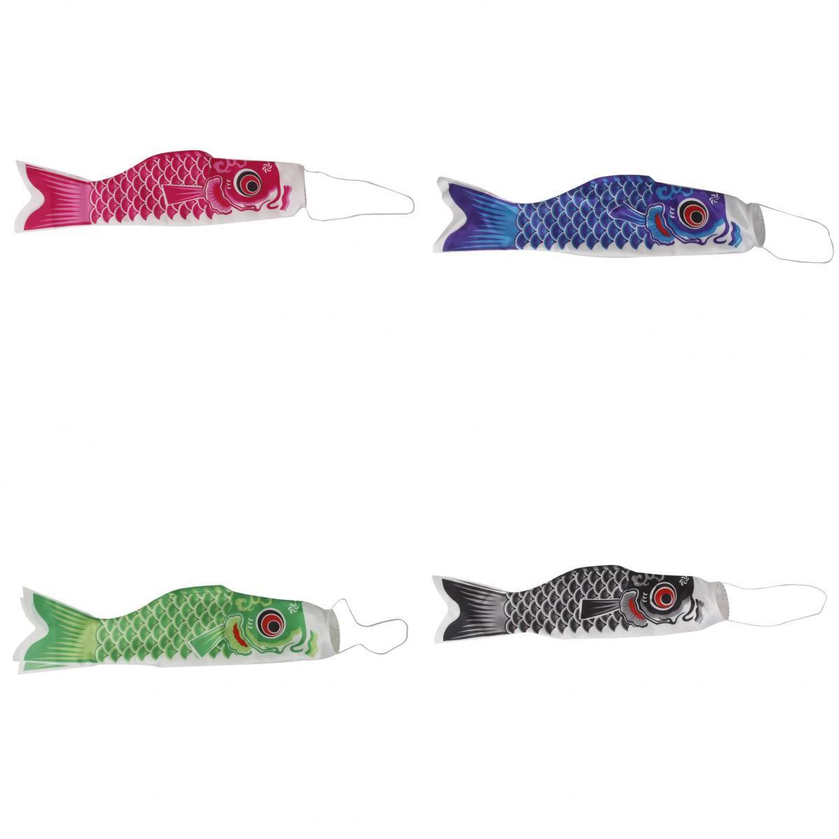4 Pieces 70cm Japanese Windsock Carp Flag Koi Nobori Sailfish Wind Streamer