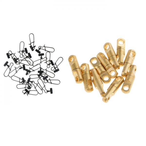 30Pcs Heavy Duty Fishing Sinker Slide Ball bearing Swivels Fishing Connector