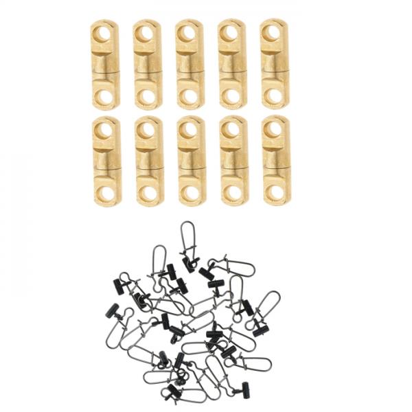30Pcs Heavy Duty Fishing Sinker Slide Ball bearing Swivels Fishing Connector