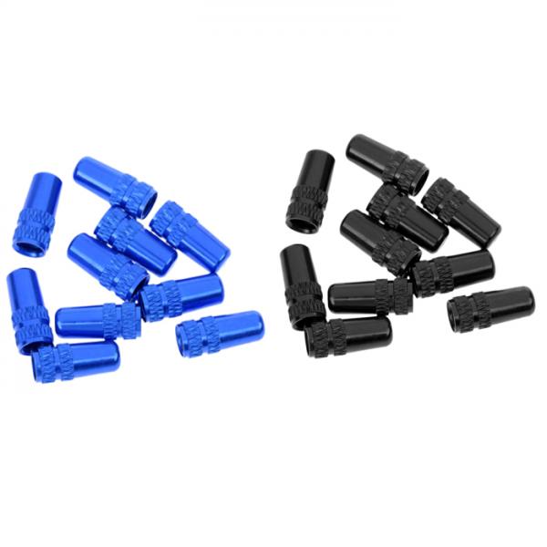 20Pcs MTB Bike Bicycle Aluminum Alloy Presta Valve Dust Cover Black Blue