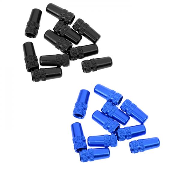 20Pcs MTB Bike Bicycle Aluminum Alloy Presta Valve Dust Cover Black Blue
