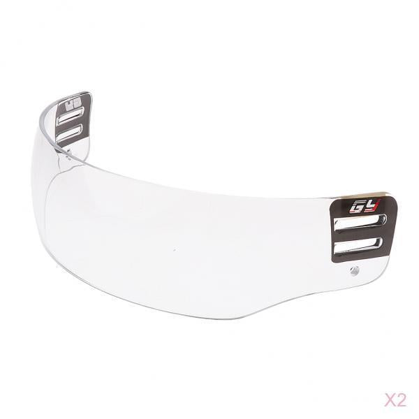 2 Pieces CE Approval Anti-fog Anti-scratch Ice Hockey Visor Face Half Shield