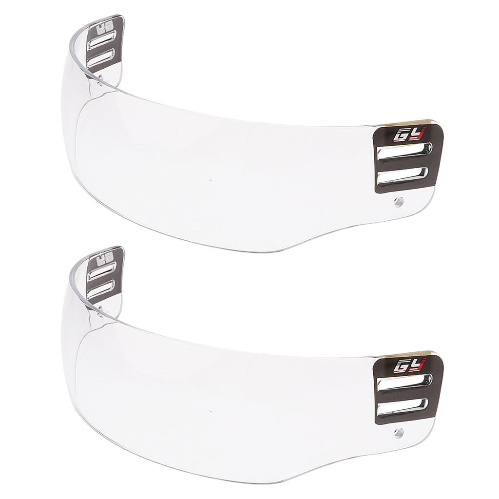2 Pieces CE Approval Anti-fog Anti-scratch Ice Hockey Visor Face Half Shield