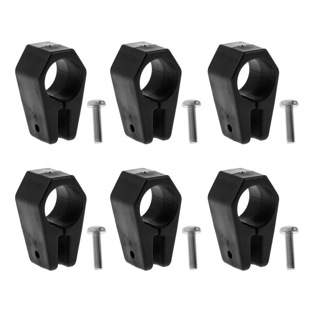 6pcs Bimini Top Fitting Harware Black Nylon Jaw Slide 1 for Marine Boat "