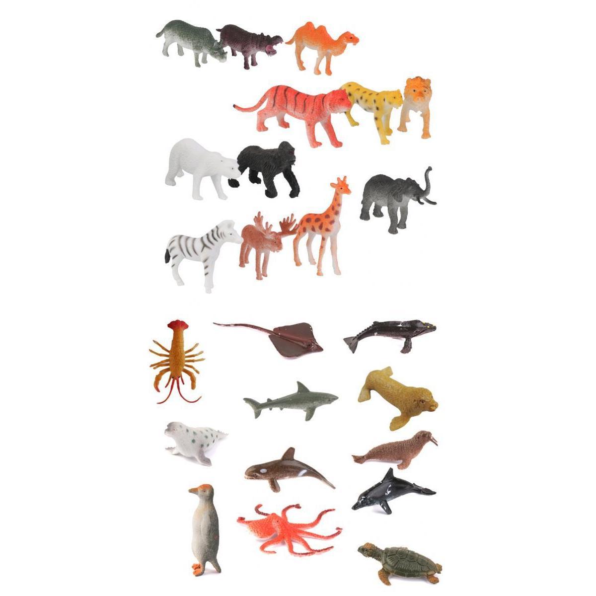 24pcs Plastic PVC Marine Sea Wild Animals Toy Developmental Baby kids Toys