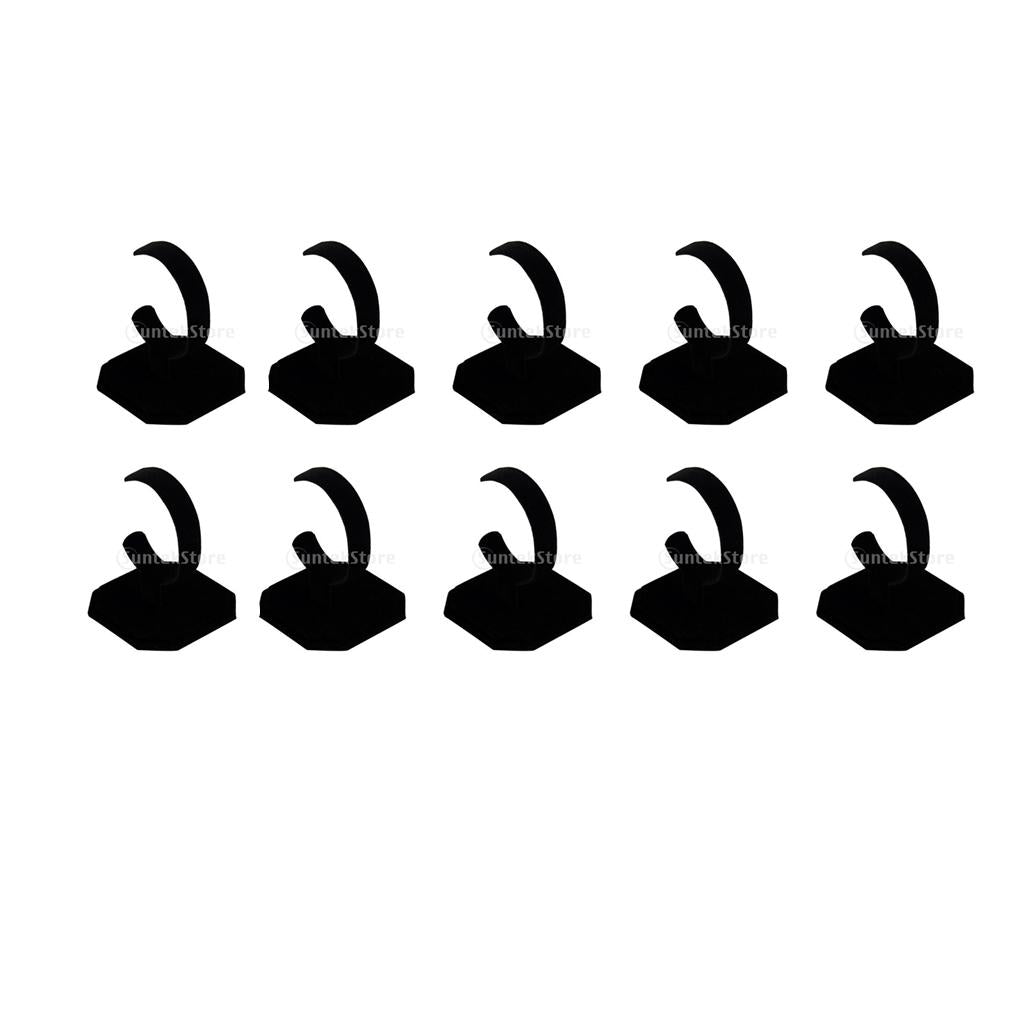 10Pcs Velvet C Type Jewelry Bracelet Watch Display Rack Stand Holder Black