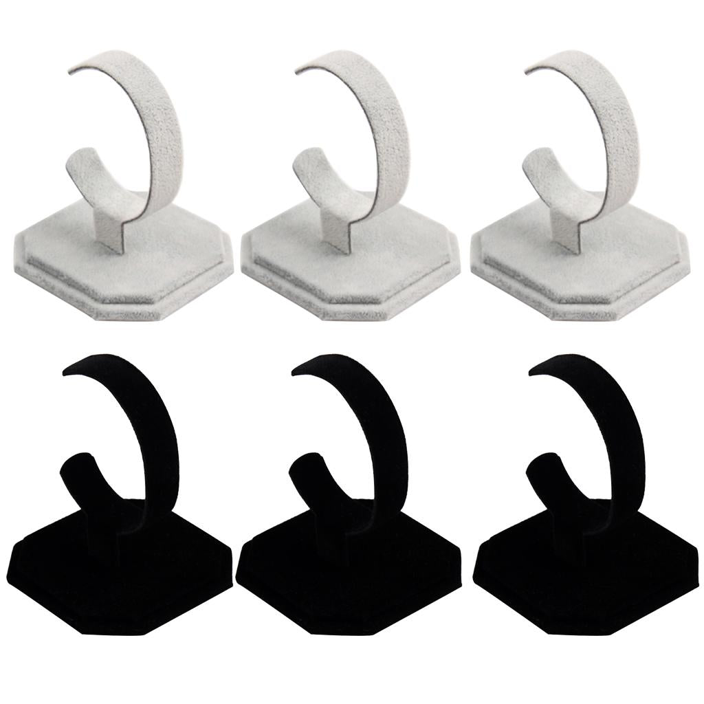 6Pcs C Type Bracelet Watch Display Rack Stand Jewelry Holder Organizer