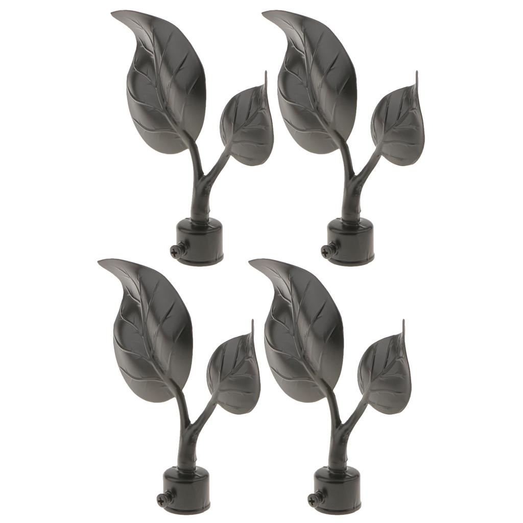 4 Pieces Curtain Finials Window Drapery Decorative Pole Rod End 22mm