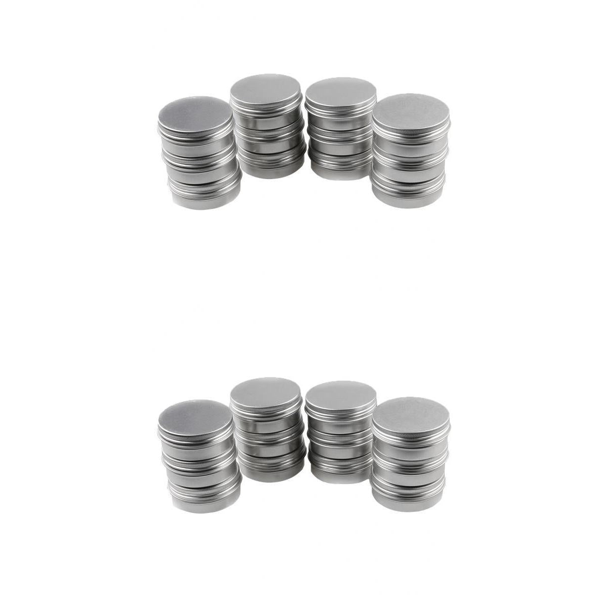 24Pcs 15/10g Aluminum Round Tins for Lip Balm Craft Cosmetic Powders Storage