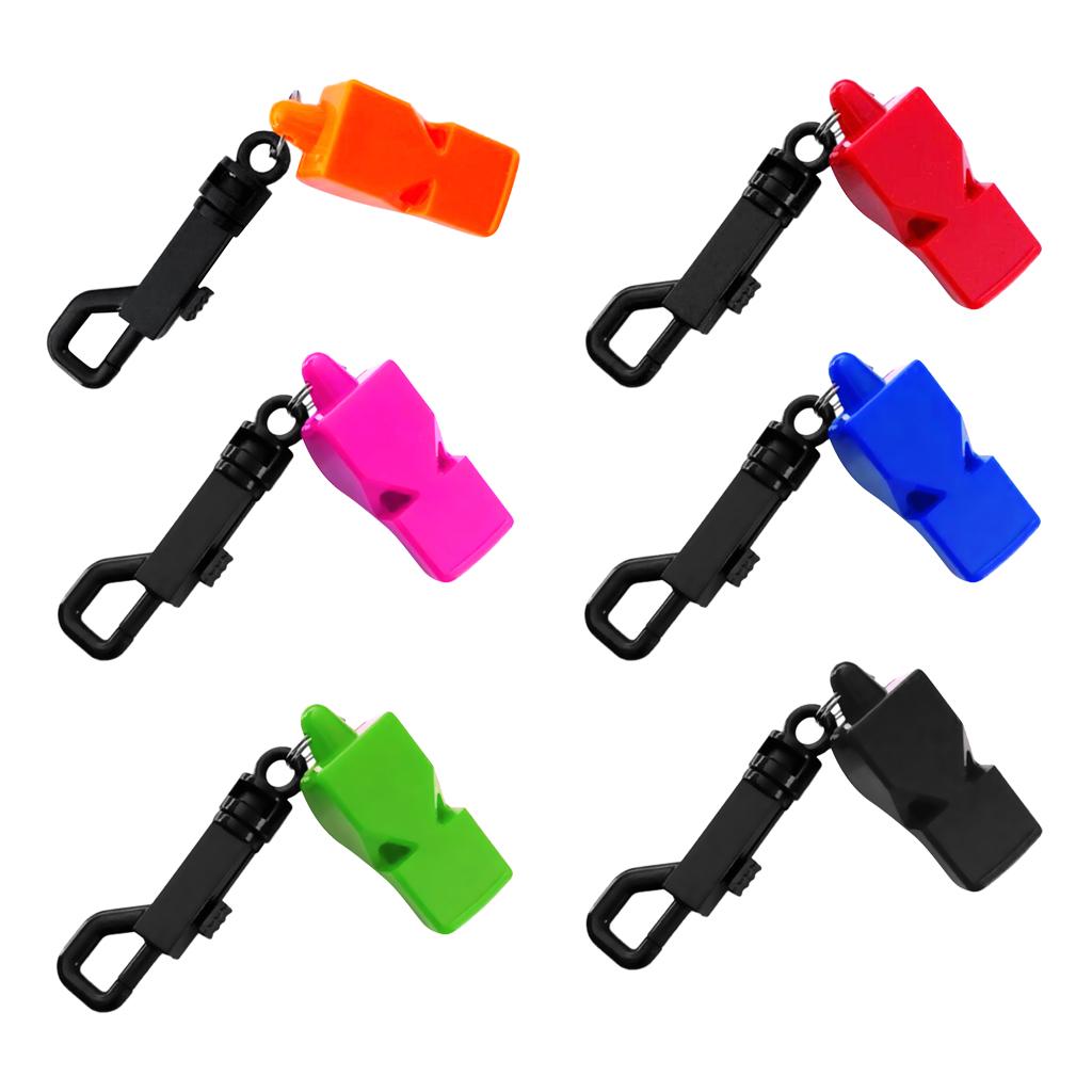 6 Pieces Scuba Diving Emergency Scuba Diving survival whistle with Snap Clip