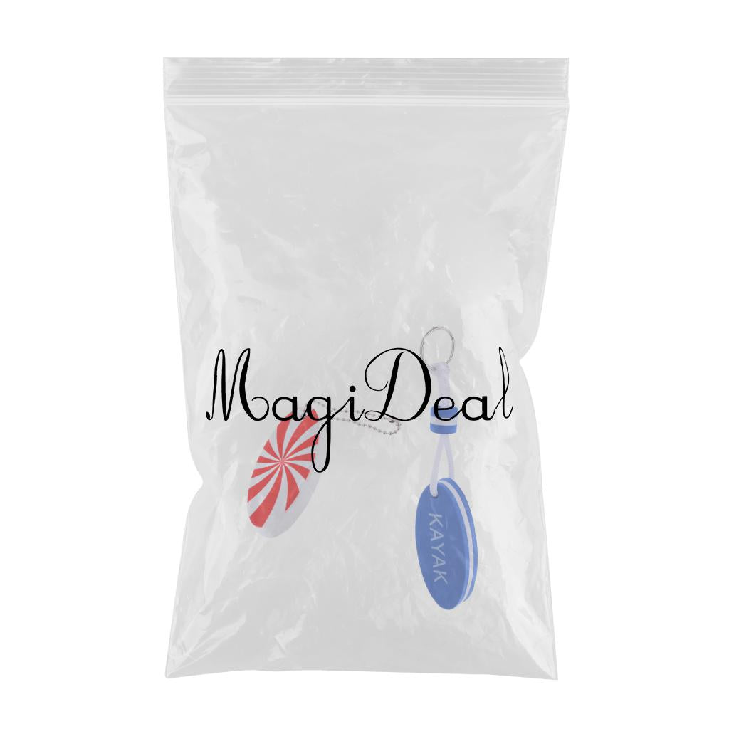 2 Pieces EVA Surfboard Shape Floating Kayak Boat Yachting Key Ring Key Chain