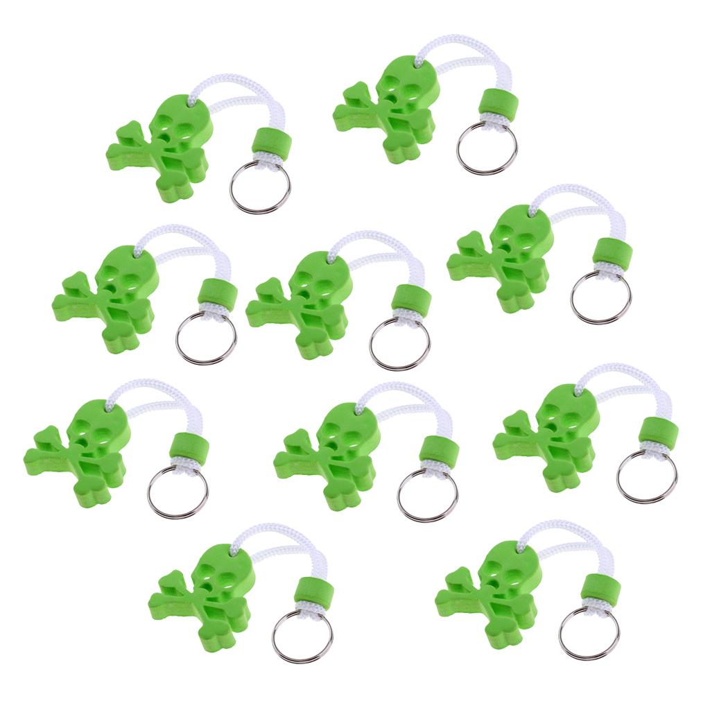 10 Pieces Skull Skeleton Floating Key Ring Boat Yachting Sailing Key Chain