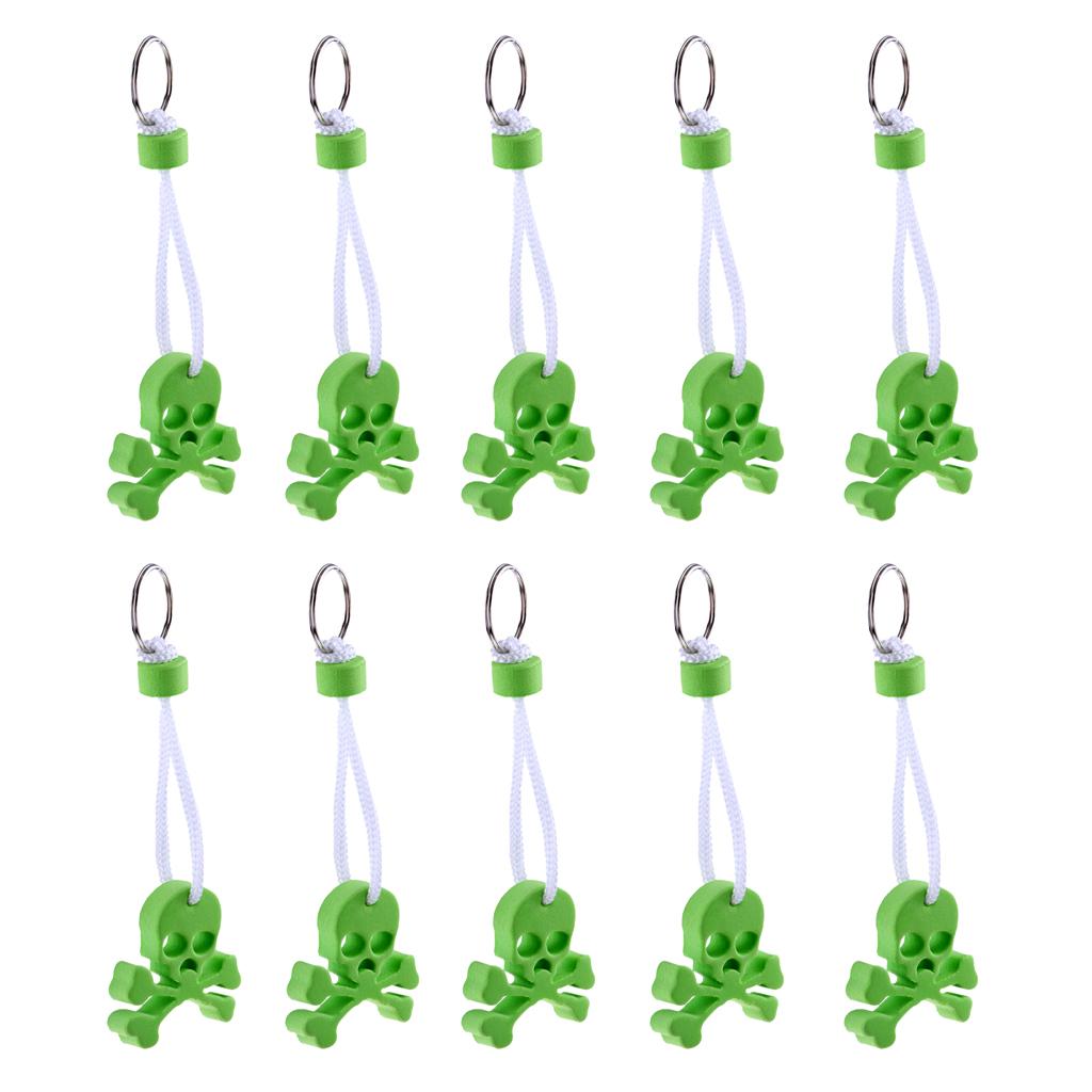 10 Pieces Skull Skeleton Floating Key Ring Boat Yachting Sailing Key Chain