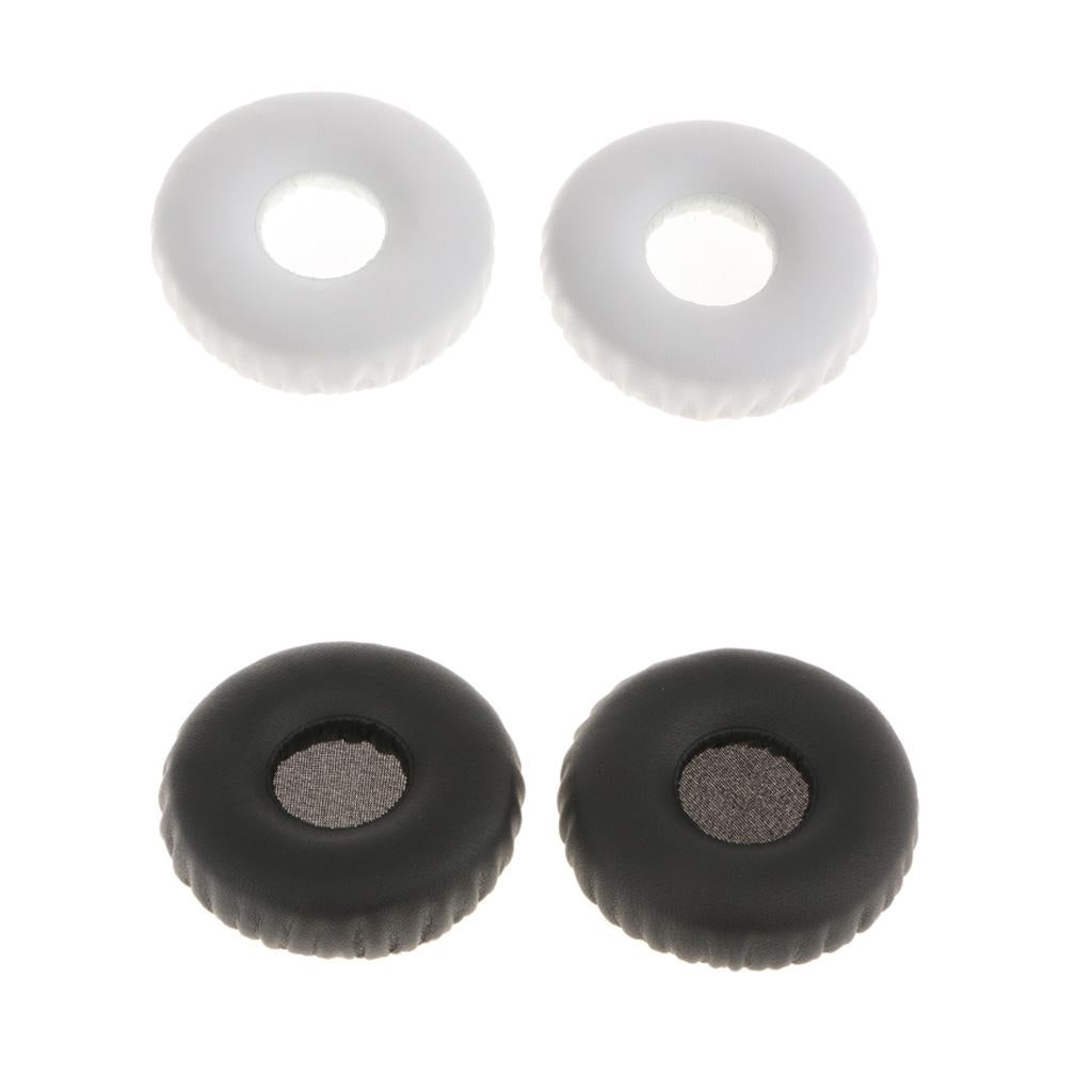 4 Pieces Ear Pads Cushions for JBL Synchros E40 E40BT Headphones Black+White