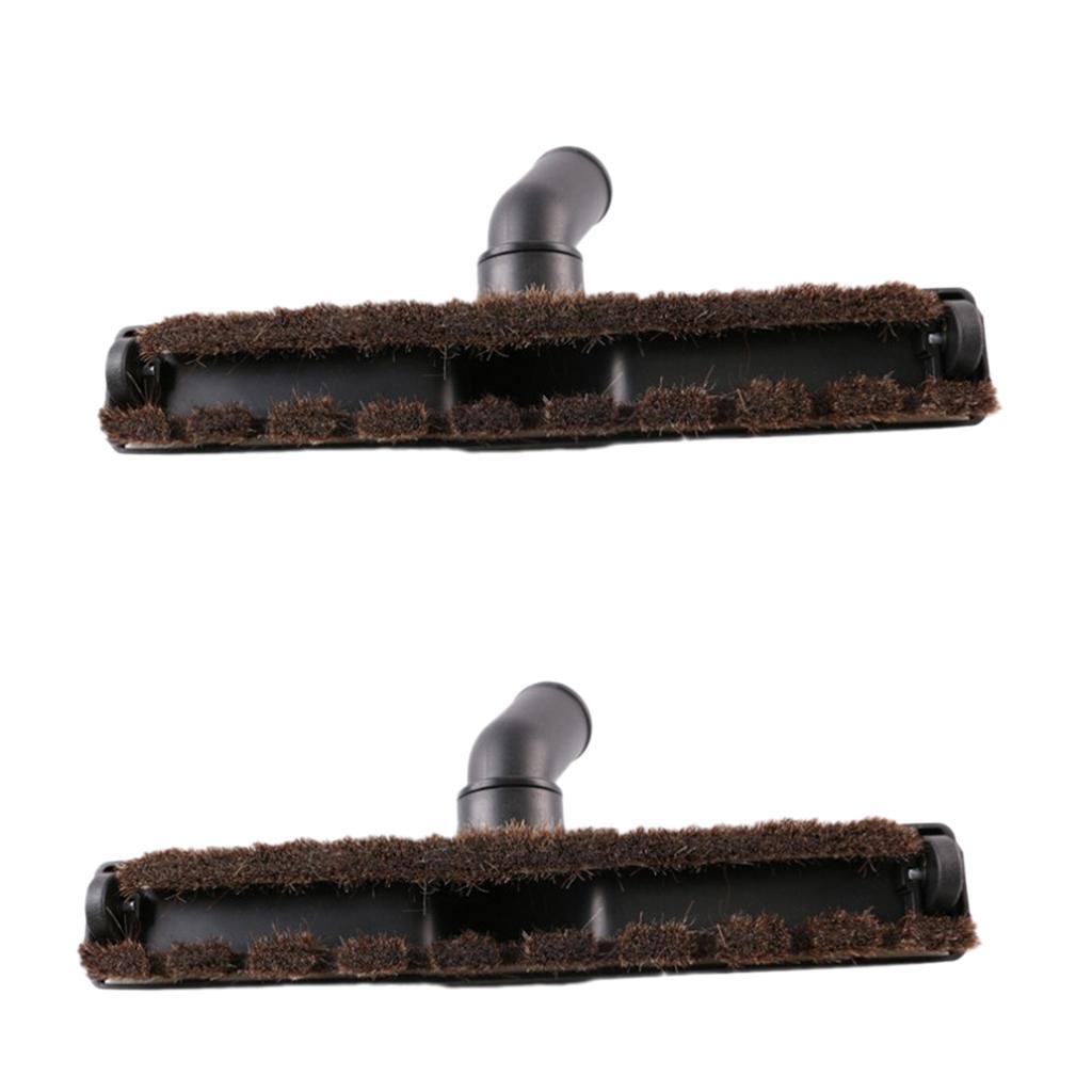 2x Universal Vacuum Clearner Attachment Horsehair Floor Brush Head 32mm Dia.