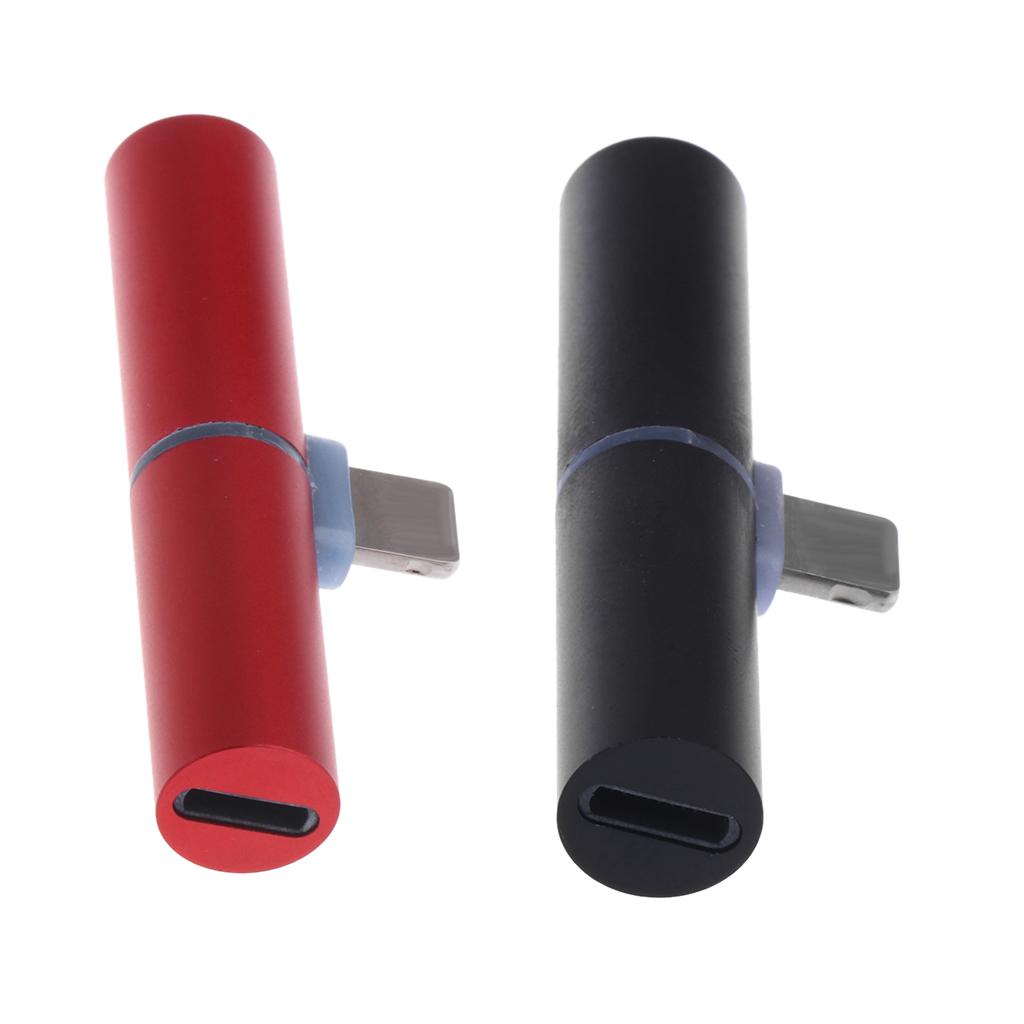 2Pieces 2 in 1 Headphone Jack Charger & Audio Splitter Adapter for iPhone