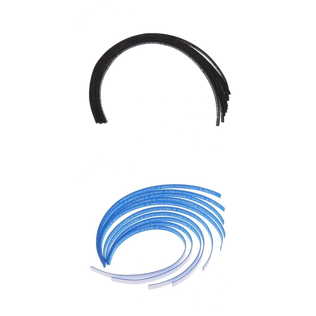 20Pcs Table Tennis Paddle Edge Tape Ping Pong Bat Sponge Protect Black+Blue