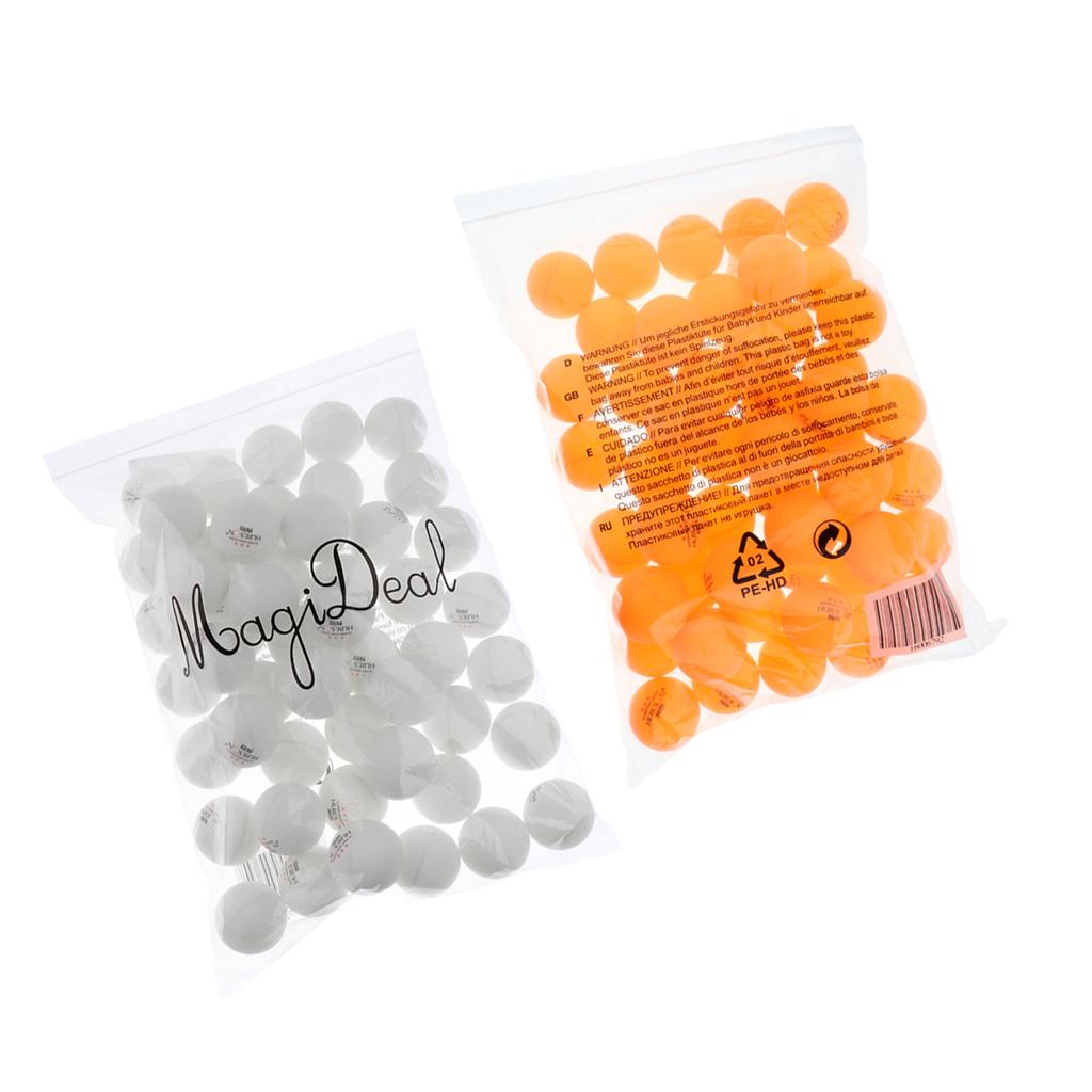 100Pcs 3 Star 40mm Table Tennis Balls Ping Pong Practice Ball White + Orange