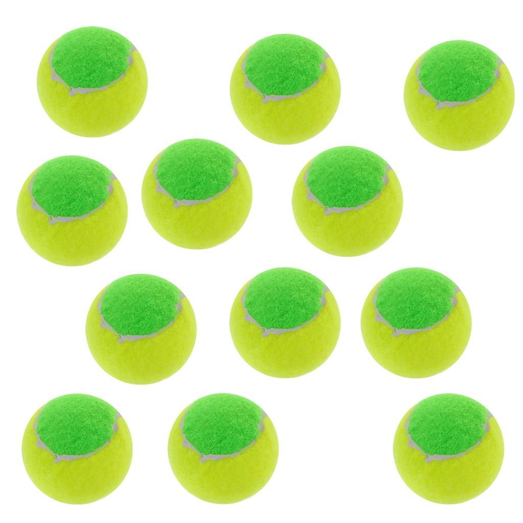 12Pcs High Elasticity Pressureless Junior Training Tennis Balls Pet Toy Ball