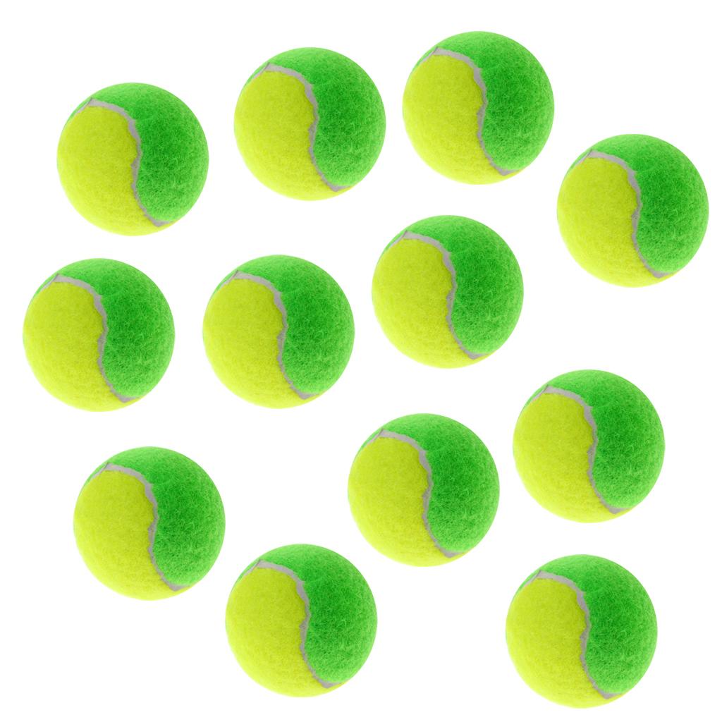 12Pcs High Elasticity Pressureless Junior Training Tennis Balls Pet Toy Ball