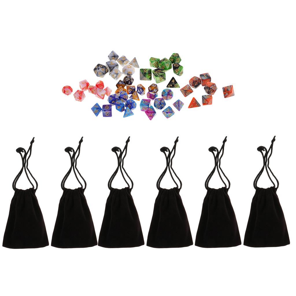 49 Pieces Double-Color Polyhedral Dice 16mm for Dungeons &Dragons Table Game