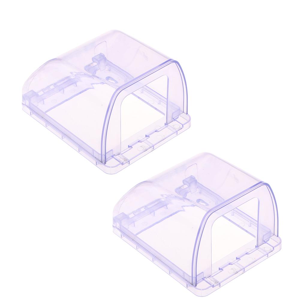 2 Pieces Wall Switch Socket Waterproof Cover Splashproof Box for Big plug