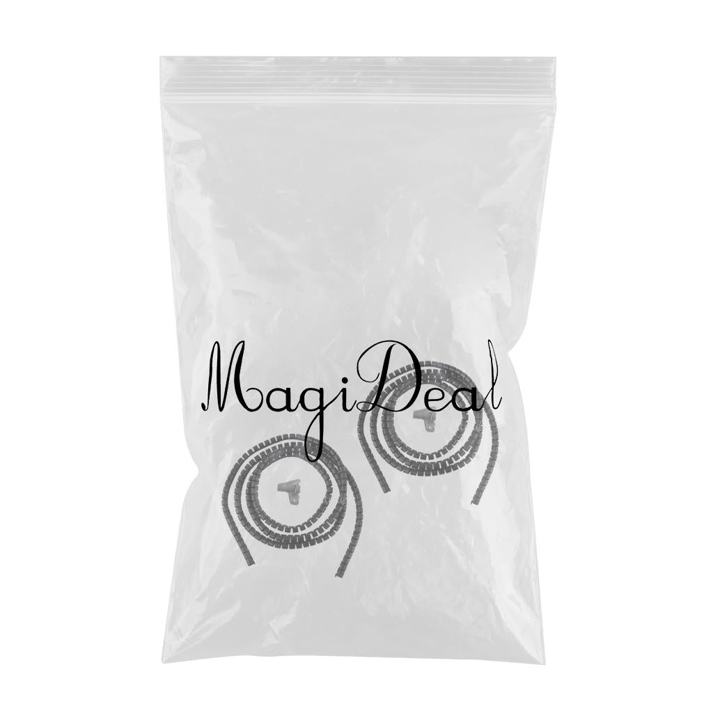 2 Pieces Flexible Spiral Tube Wrap Cable Organizer Management 10mm black