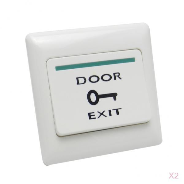 2Pcs Door Exit Push Release Button Switch Magnetic Lock Door Access Control
