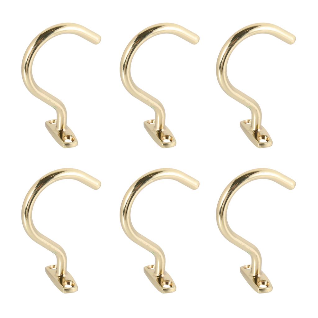 6 Pcs Snooker Billiard Table Cue Brass Hook to Hold Bridge Stick Pool Rack